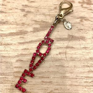 Vintage Tarina Tarantino Swarovski LOVE Key Chain